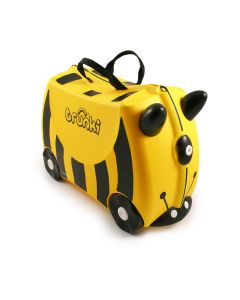 Valiza pentru copii Ride-On Bernard Trunki, Galben, 46 cm