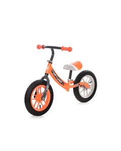 Bicicleta de echilibru, 2-5 ani, 12 inch, anvelope gonflabile, leduri, Lorelli Fortuna Air, Grey Orange