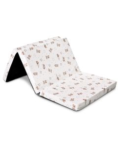 Saltea pliabila de voiaj, Lorelli, spuma elastica, 60 x 120 x 5 cm, Bear and Pillow Beige