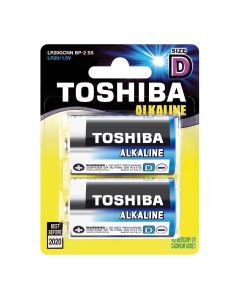 Set 2 baterii alcaline Toshiba, R20 D