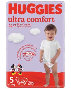 Scutece Huggies, Ultra Comfort Jumbo, Nr 5, 11-25 kg, 42 buc