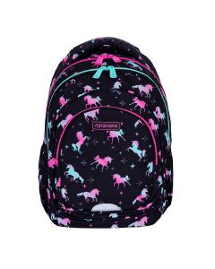 Ghiozdan cu 3 compartimente, AstraBag, Unicorn