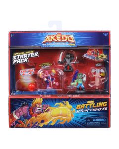 Set 3 figurine cu accesorii, Akedo, Starter Pack S1, 14232