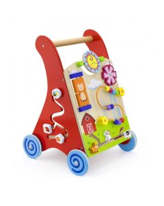 Antemergator Viga, cu activitati tip montessori, rosu