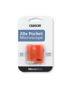 Microscop portabil cu breloc, marire 20x, Carson, MicroMini, Orange