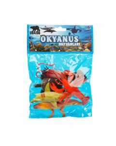 Set figurine animale din ocean in punga medie, Crazoo