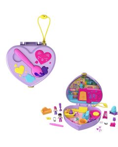 Set de joaca cu 2 papusi si 12 accesorii Polly Pocket, Starring Shani Art Studio, HGT15