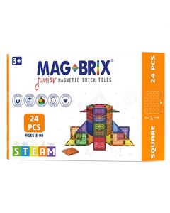 Set magnetic Magbrix Junior, Magblox, 24 piese patrate