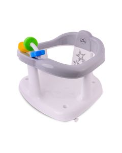 Scaun de baie pentru bebe, antiderapant, Lorelli, Little Stars Grey