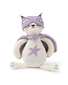 Jucarie de plus din bumbac organic, Picca Loulou, Super-pisica Cathy, 25 cm