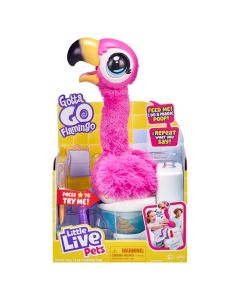 Jucarie de plus interactiva, Little Live Pets, Gotta go, Flamingo Sherbet