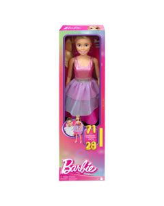 Papusa Barbie in tinuta roz, 71 cm, HJY02