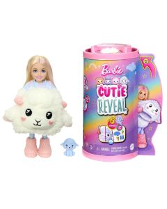 Papusa Chelsea, Barbie, Cutie Reveal, Mielusel, 6 surprize, HKR18