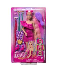 Papusa Barbie cu par lung si accesorii, Fun Fancy Hair, JDC85