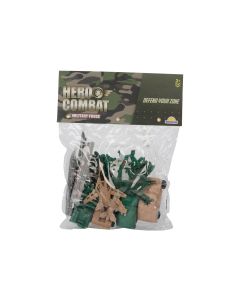 Set de joaca cu figurine si accesorii militare, Hero Combat