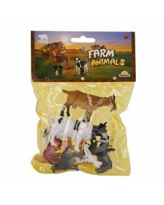 Set figurine animale de la ferma in punga mica, Crazoo