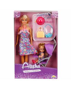 Set de joaca papusa Alisha, Mama si fiica in excursie