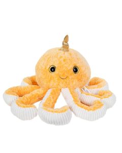 Jucarie de plus, Puffy Friends, Caracatita, Portocaliu, 45 cm