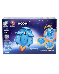 Joc de constructie, Smile Games, Mini nava spatiala magnetica, 55 piese