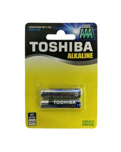Set 2 baterii alcaline Toshiba, R3, Blu Line, AAA