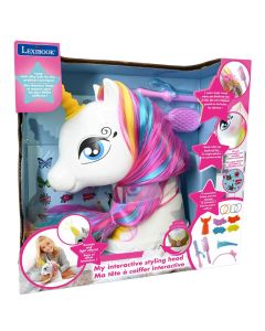 Jucarie interactiva, Lexibook, Styling Head Unicorn cu accesorii