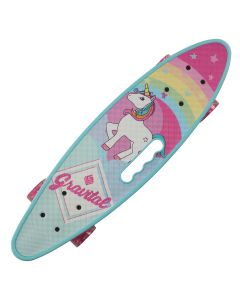 Penny board portabil Action One ABEC-7, PU, Aluminiu, Unicorn