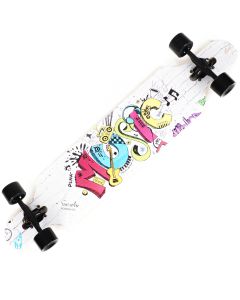 Longboard Action One, ABEC-7 PU, Aluminiu, 100 kg, 105.5 x 22 cm, Multicolor Music